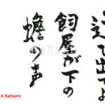 奥の細道：作品1118「這ひて出でよ　飼屋が下の　蟾の声」
