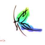 デザイン書道：作品1355「蝶」